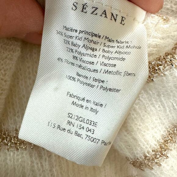 Sezane Gaspard Striped Cardigan Size Large - Picture 8 of 8